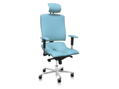 Ergonomická židle Ásana Architekt Ekokůže Light Blue 